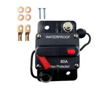 SPTSSWET 80A Car Circuit Breaker 12V-48V Waterproof Protection Switchable Power Reset Inline Fuse Thermal for Car Automotive, Marine Boat, RV, Truck, Stereo Audio System