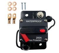 SPTSSWET Car Circuit Breaker 12V-48V Car Audio Waterproof Protection Switchable Power Reset Inline Fuse Thermal for Car Boat Audio Solar Inverter System Protection Heavy Truck Marin RV Troller (200A)