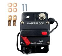 SPTSSWET Car Circuit Breaker 12V-48V Car Audio Waterproof Protection Switchable Power Reset Inline Fuse Thermal for Car Boat Audio Solar Inverter System Protection Heavy Truck Marin RV Troller (40A)