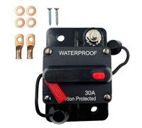 SPTSSWET Car Circuit Breaker 12V-48V Car Audio Waterproof Protection Switchable Power Reset Inline Fuse Thermal for Car Boat Audio Solar Inverter System Protection Heavy Truck Marin RV Troller (30A)