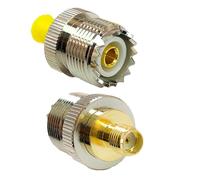 SPTSSWET SMA Female to UHF Female Adapter Coax Connector SMA to PL259 for CB Radio Antenna for Ham Radio Walkie Talkie amateurs 2pcs