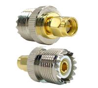 SPTSSWET SMA Male to UHF PL-259 Female RF Coax Connector UHF Female to SMA Male Adapter for CB Radio Antenna Handheld Antenna PL259 Converter 2pcs