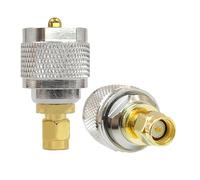 SPTSSWET SMA to PL259 Adapter RF Coaxial Adapter UHF to SMA Male Antenna Low Loss for WiFi Walkie Talkie Antennas Broadcast Radios 2pcs