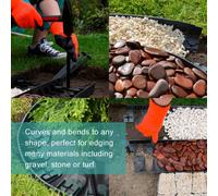 Spudulica 40 Pieces/30 Metres Flexible Garden Edging Black 60mm Height + Pins