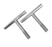 Spudulica Aluminium Manhole Lifting Keys - Set of 2 - ONLY Keys Threaded Replacement/Spare Cover Lid Lifters (DS-80 (M12 Thread))