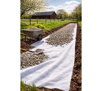 Spudulica Narrow Cut Non Woven Membrane Drainage Separation Layer Filter Geotextile Fabric, 1.1X10M 11M2 Area