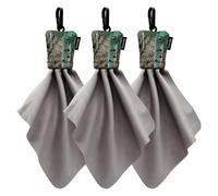 SPUDZ Classic Microfiber Lens Cleaner - Clip-On Pouch, Washable - for Binoculars, Scopes, Glasses, Screens | Alpine Mountain Camo, 6 x 6 Inch (3-Pack)
