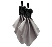 SPUDZ Classic Microfiber Lens Cleaner - Clip-On Pouch, Washable - for Binoculars, Scopes, Glasses, Screens | Classic | Stealth Shadow, 6 x 6 Inch (2-Pack)