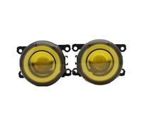 SPUFKGE Car Fog Light Assemblies For Fiat For Panda 2011 2012 Or Punto Evo 2009-2012 For Sedici 2009-2016 Car Fog Light LED Angel Eye DRL Daytime Running Lamp H11 12V FogLamp(Led-yellow)