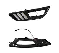SPUFKGE Lamp Assembly 1 Pair Car LED Daytime Running Light Yellow Turn Signal Function DRL Fog Lamp Cover For Focus 3 MK3 2015 2016 2017 2018 Running Lights(White)