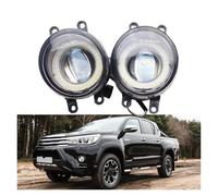 SPUFKGE Lamp Assembly 2 Pieces Car Angel Eye LED Fog Light DRL Daytime Running Lamp For Toyota For Hilux For Revo For Rocco Pick UP SR5 2015 2016 2017 2018 2019 Running Lights(White and Red)