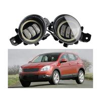 SPUFKGE Lamp Assembly 2 Pieces Car Right + Left LED Fog Light Angel Eye DRL Daytime Running Lamp 30W H11 For Nissan For Qashqai For Qashqai+2 (J10) 2006-2013 Running Lights(White and White)