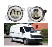SPUFKGE Lamp Assembly 2 X 30W Car Left + Right LED Fog Light DRL Angel Eye Daytime Running Lamp 9006 For VW For Crafter 30-35 30-50 2006-2011 Running Lights(Yellow and Blue)