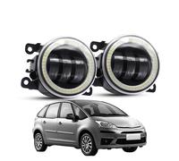 SPUFKGE Lamp Assembly 2 X Car Angel Eye Fog Light Assembly 30W LED Fog Daytime Running Lamp DRL H11 12V For Citroen C4 For Picasso For Grand For Picasso 2006-2020 Running Lights(Yellow and Yellow)