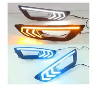 SPUFKGE Lamp Assembly 2piece For Focus 3 Mk3 2015 2016 2017 2018 LED DRL Daytime Running Lights Daylight With Yellow Signal Fog Lamp Running Lights(White Yellow Blue)