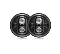 SPUFKGE Lamp Assembly 7 Inch LED Headlights Round Halo Angel Eyes DRL Amber Turn Signal Lights H6024 LED Headlamps High/Low Sealed Beam 12V Running Lights(2piece J013-2TJ)