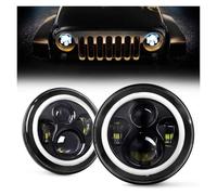 SPUFKGE Lamp Assembly 7inch LED Headlights Headlamp For Toyota For Land For Cruiser FJ40s FJ45s Running Lights(2piece 40w black)