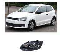 SPUFKGE Lamp Assembly Car Headlight Assembly For VW For Polo Mk5 For Vento For Ameo 2010~2013 Front Fog Light Corner Halogen Side Lamp LED Accessories Running Lights(Style B,Right light)