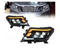 SPUFKGE Lamp Assembly Car Headlights For Nissan For Navara NP300 2014-2022 LED Headlamp Assembly Upgrade High Configure Projector Lens Accessories Kit Running Lights(Halogen)