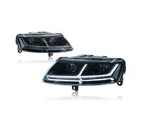 SPUFKGE Lamp Assembly Car Light For A6 2005-2012 Headlight LED Projetor Head Lamp Daytime Running Light Automotive Accessories Running Lights(Argent)