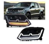 SPUFKGE Lamp Assembly For Amarok 2010-2020 Pair Car LED Headlights DRL Upgrade Headlamp Amber Turn Signal Front Projector Car Accessories Running Lights