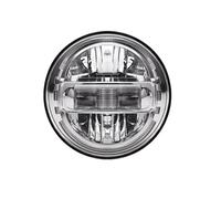 SPUFKGE Lamp Assembly For Jeep For Wrangler JK For Lada For Niva 4x4 1piece 7Inch Round LED Headlight H4 DRL Round 7''Inch Headlamp Running Lights(1piece Chromem)