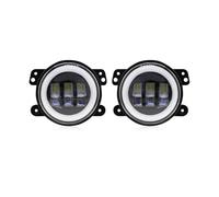 SPUFKGE Lamp Assembly For Jeep For Wrangler JK LJ TJ 60W 4 Inch LED Passing Fog Lights White DRL Amber Turn Signal Lamp Running Lights(White amber)