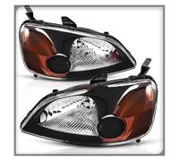 SPUFKGE Lamp Assembly Headlight Assembly For Civic2/4Dr CoupeSedan 2001 2002 2003 Driver Passenger Side Running Lights