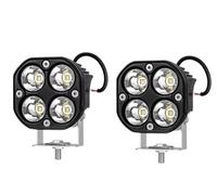 SPUFKGE Motorcycle Front Head light For Car Truck 4x4 Off Road ATV 3 Inch Led Work Spotlights 12V 24V Pod Lights Headlights For Motorcycles Flood Bar Fog