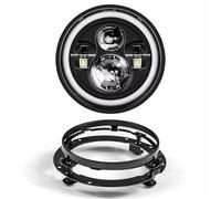 SPUFKGE Motorcycle Front Head light For Electra For Glide For Road For King For Classic For Road/ 7inch LED Headlight +4.5inch Fog Lights 7" Bracket Mounting Ring