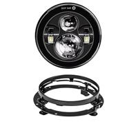 SPUFKGE Motorcycle Front Head light For Fat For Boy For Switchback For Road For King For Ultra For Classic / 7inch LED Headlight +4.5inch Fog Lights 7" Bracket Mounting Ring