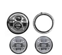 SPUFKGE Motorcycle Front Head light For V-Star For Drag For Star 650 1100 For Road For 1600 1700 For Royal 1300 4.5" Fog Lights Passing 7" LED Headlight Headlamp