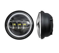 SPUFKGE Motorcycle Front Head light For V-Star For Drag For Star 650 1100 For Road For 1600 1700 For Royal 1300 4.5" Fog Lights Passing 7" LED Headlight Headlamp