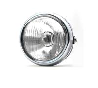 SPUFKGE Motorcycle Head Lamp 5.75 Inch LED For Vintage Style Headlight Round Lights Flash Lamp Led Accessories Driving Light Headlamp For Cafe For Racer Front Headlight(1 piece Silver white)