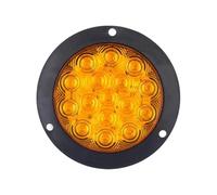 SPUFKGE Rear Tail Light Lamp 1/2PCS 12V 24V 16 LED 4" Round Rear Tail Lights Turn Signal Brake Stop Reverse Lamp Car Truck Trailer Lorry Red Yellow White(Yellow)