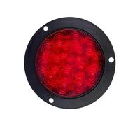 SPUFKGE Rear Tail Light Lamp 1/2PCS 12V 24V 16 LED 4" Round Rear Tail Lights Turn Signal Brake Stop Reverse Lamp Car Truck Trailer Lorry Red Yellow White(Red)