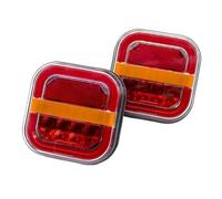 SPUFKGE Rear Tail Light Lamp 12V-24V 4 Inch For Truck UTV ATV Van 4x4 Car Led Trailer Tail Lamp Square Brake Flowing Turn Signal Blinker License Plate Lamp