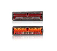 SPUFKGE Rear Tail Light Lamp 2 PC Waterproof 12V-24V Truck LED Tail Light Rear Lamp Stop Reverse Safety Indicator For Trailer Truck Car Taillight Accessories(2 PCS 12V-24V 30CM A)