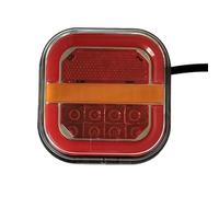 SPUFKGE Rear Tail Light Lamp 2Pcs Light Guiding Square LED Trailer Tail Light License Plate Light Truck Tail Light