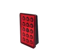 SPUFKGE Rear Tail Light Lamp F1 Style Led Brake Pilot Lights 12V 15led Rear Tail Lights Auto Flash Warning Reverse Stop Safety Signal Lamps For Car SUV Moto(Red Shell)