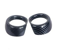 SPUFKGE Rear Tail Light Lamp For Subaru XV 2012 2013 2014 2015 Front Rear Bumper Fog Lamp Light Frame Cover Sticker Trim ABS Carbon Fiber Styling(Front)