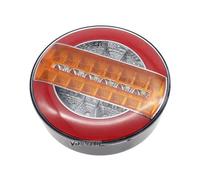 SPUFKGE TAIL LIGHTS REAR 2Pcs 12V 24V Round Tail Light For Truck Trailers Sequential Dynamic Turn Signal LED Brake Reverse Lamp Tractor Van Rear Light. Rear Trailer Light