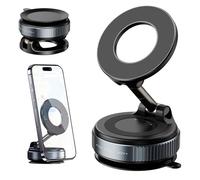Spugan 2026 Upgraded Strong Magsafe Car Phone Mount, Reinforced 96LBS Ultra Suction Cup 360° Adjustable Magnetic Car Phone Holder, Phone Holders for Your Car for iPhone & Magnetic Android Phone Case
