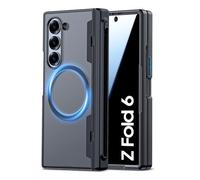 Spugan for Samsung Galaxy Z Fold 6 Case with MagSafe, [Built-in Privacy Screen Protection] [S Pen Holder & Hinge Cover] Translucent Matte Strong Magnetic Shockproof Case for Z Fold 6 (Matte Black)