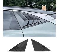 Spulhc 2pcs ABS Rear Car Side Window Louvers Trim for Hyundai Tucson 2021-2023,Window Blinds Side Vent Stickers Frame,A-black