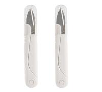 Spunklad 2Pcs Sewing Scissors for Fabric Cutting, U Embroidery Scissors, Thread Cutter for Dressmaking, Sewing Snips with Cover, Cross Stitch Accessories