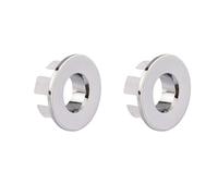 Spunklad 2Pcs Sink Overflow Cover, Basin Sink Overflow Ring, Shower Plughole Cover For Bath, Kitchen Sink Plug Replacement, Round Drain Blanking Cap