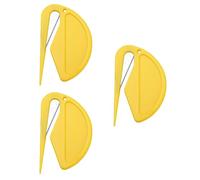 Spunklad 3Pcs Letter Opener, Wrapping Paper Cutter, Parcel Opener Cutter, Box Cutters Safety Knife, Letter Openers with Stainless Steel Blade (Yellow)