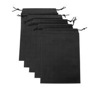 Spunklad 5pcs Small Drawstring Bags, Shoe Bags For Travel, Black Draw String Bag, Drawstring Toiletry Bag, Storage Pouch