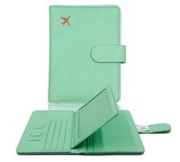 Spunklad Premium Leather Passport Holder Covers Case, Waterproof RFID Blocking Travel Wallet Passport Holder with Pen Holder, Cute Passport Book for Women/Men (Green)